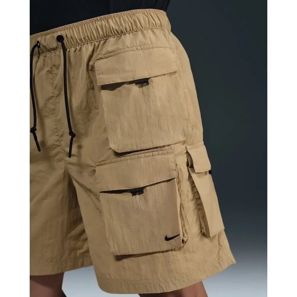 Nike Tech Cargo Shorts Mens Small Tan Loose Fit Above Knee HJ0677-297 NWT